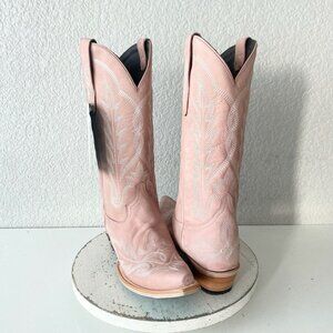 Lane LEXINGTON Womens Pink Cowboy Boots 9 Western Cowgirl Mid Calf Pointed Toe